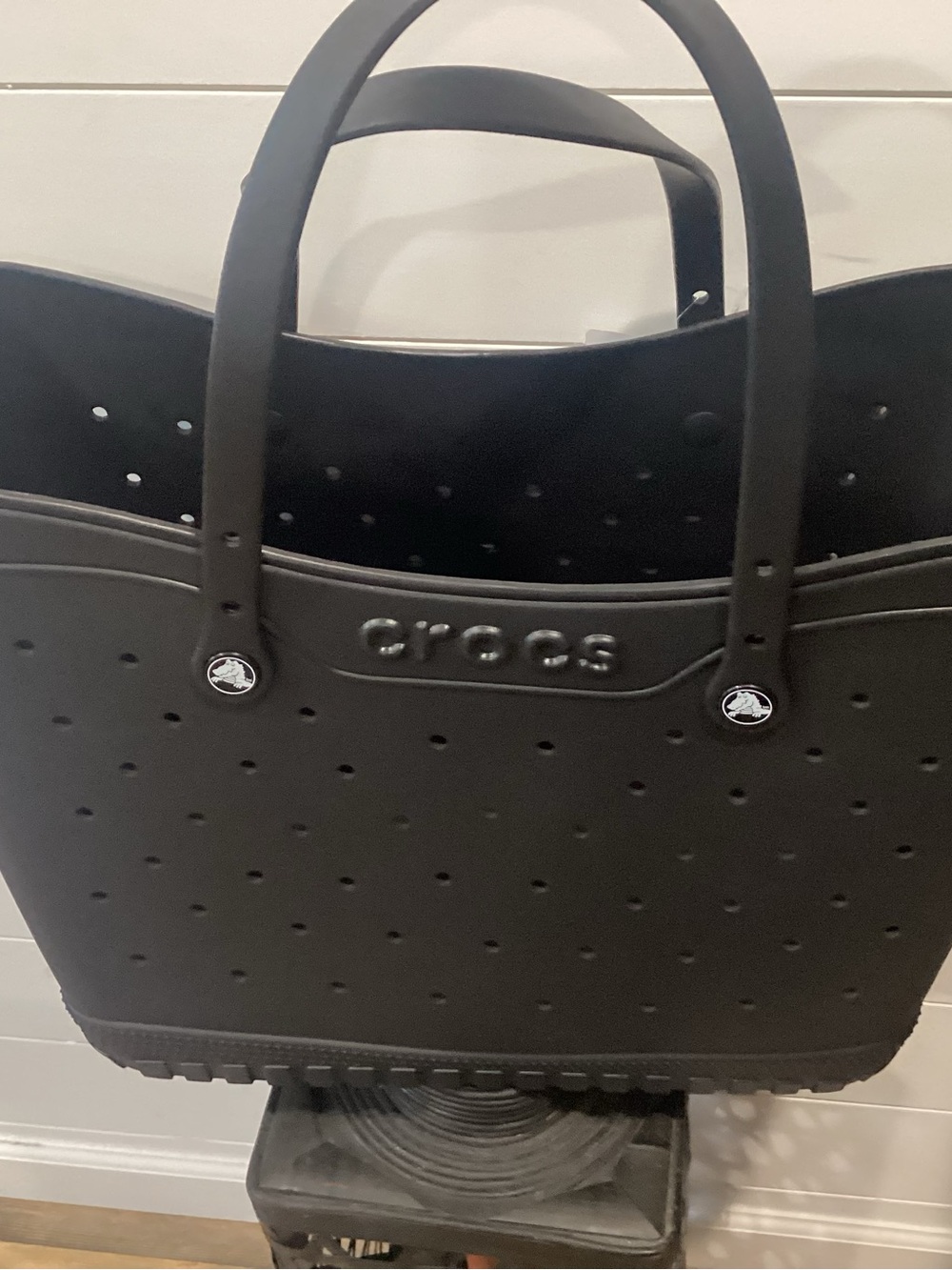 CROCS Black Perforated Tote - Picture 3 of 5